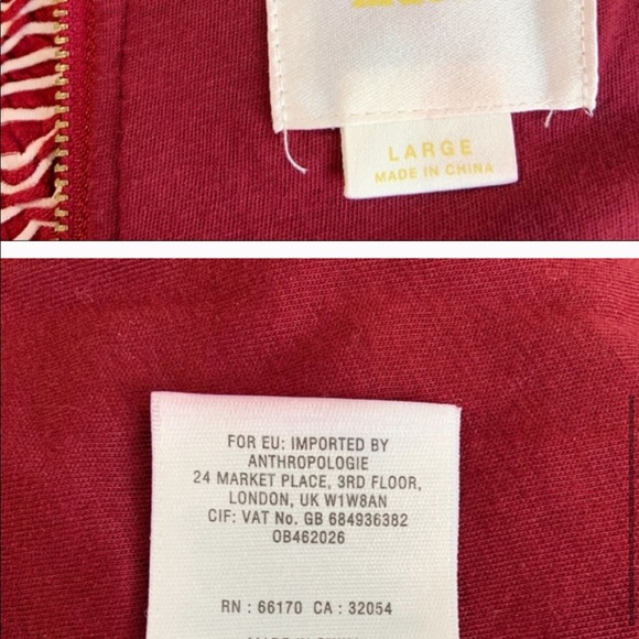 Anthropologie Red Woven Shift Dress Maeve Large - Picture 4 of 5